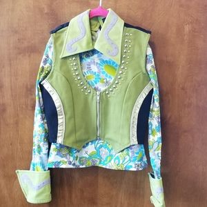 Western horsemanship show rail shirt & vest set